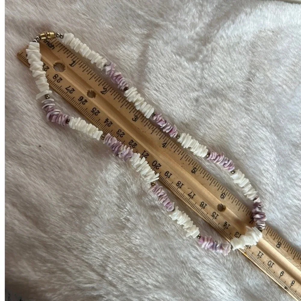 Purple‎ Shell Choker Necklace 16